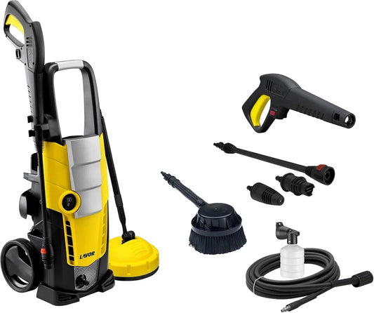 Idropulitrice a Freddo GALAXY 150 2100W, 150 bar, 450 l/h, Inclusi Spazzola Rotante e Lava Patio