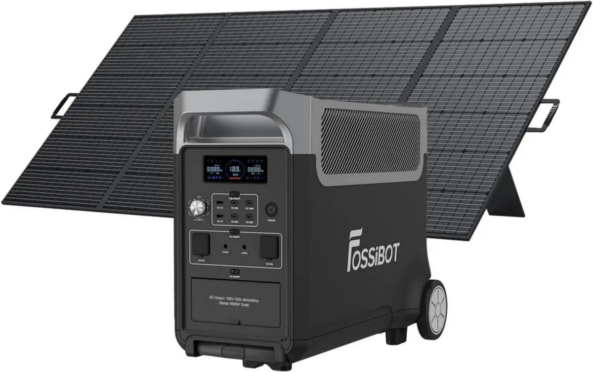 Generatore Solare Portatile FOSSIBOT F3600 Pro 420 W, 3840 Wh, 3600 W LiFePO4 per Casa e Camper