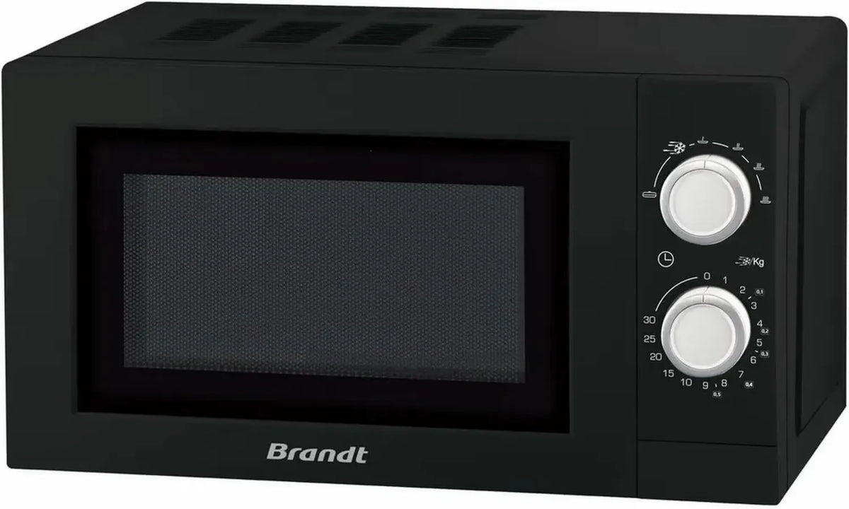 Forno a Microonde BRANDT 20L, 800W, 6 Livelli di Potenza, Timer 35 Minuti, Interno Smaltato, Nero