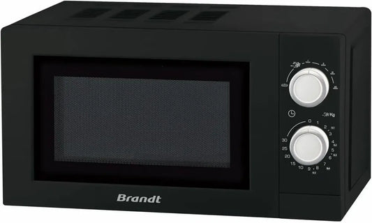 Forno a Microonde BRANDT 20L, 800W, 6 Livelli di Potenza, Timer 35 Minuti, Interno Smaltato, Nero