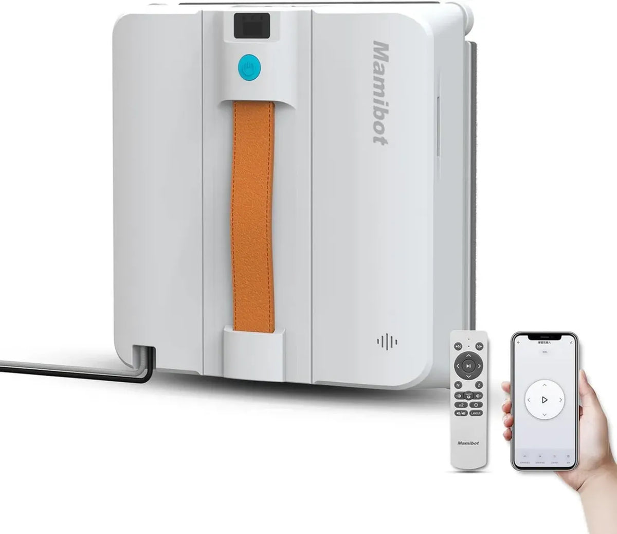 Robot Lavavetri Mamibot W120-DP con Spray Intelligente e Controllo App, Doppio Getto, Arancione