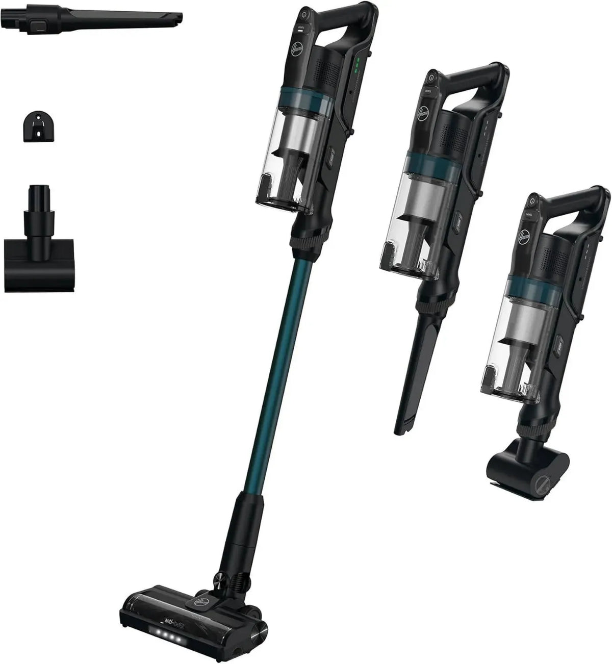 Hoover Aspirapolvere HF1P10P 011, Nero/Blu Verde, Serbatoio 0,7 Litri