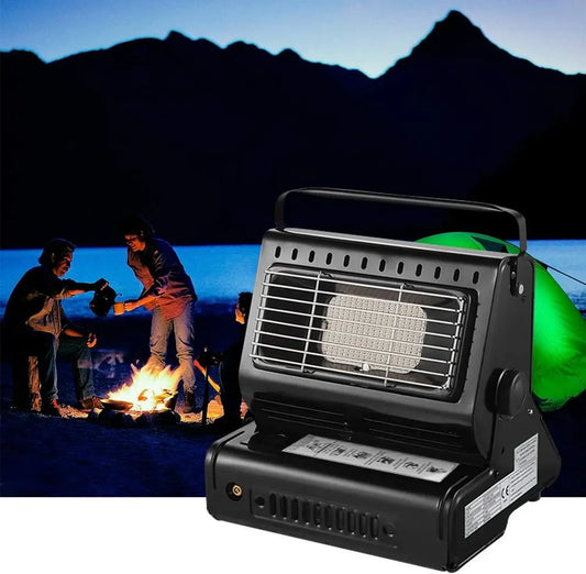 Stufa a Gas in Ceramica per Esterni, Campeggio e Roulotte 1,3 kW - Nero