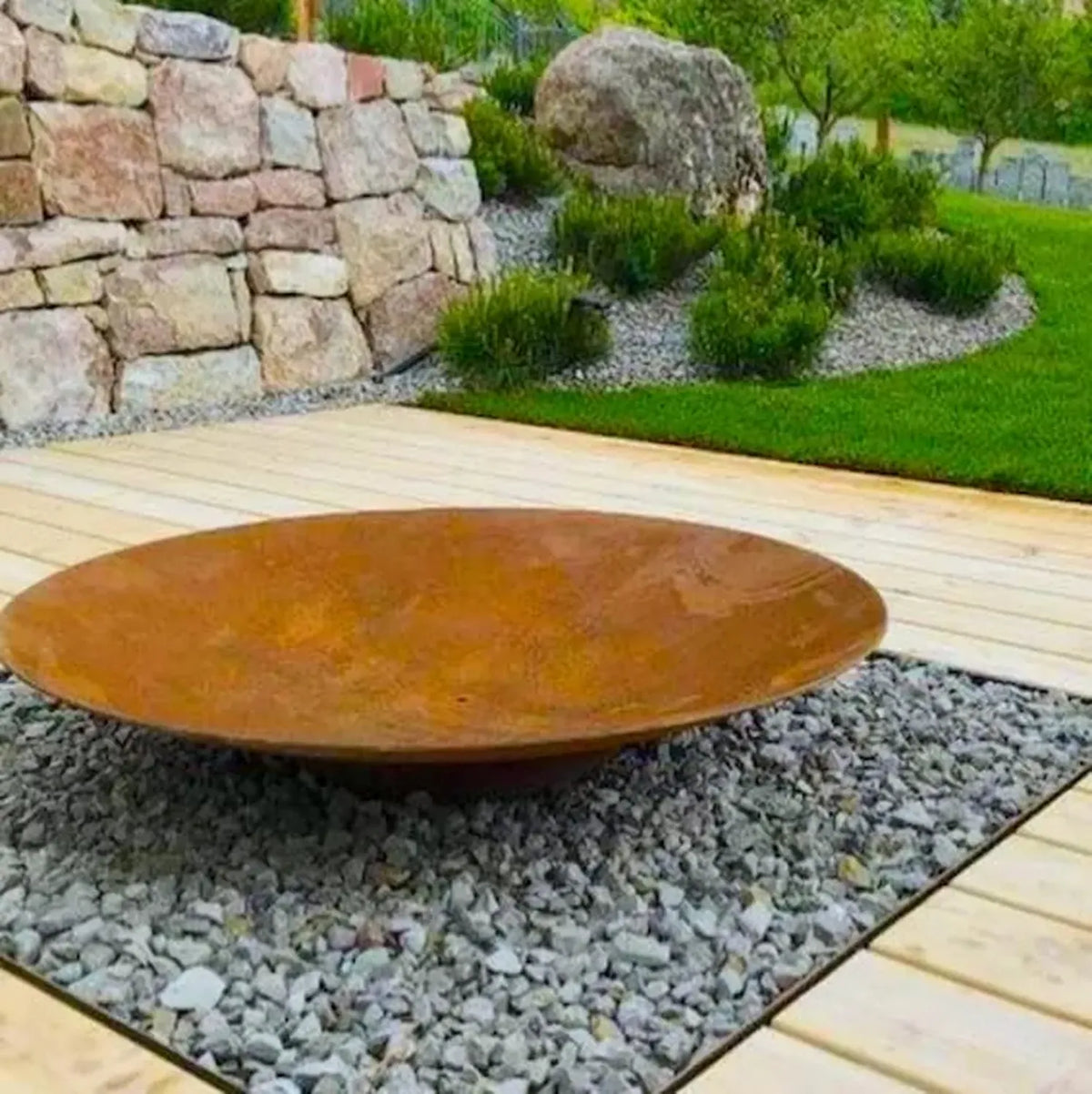 Braciere da Giardino in Acciaio Corten Ø80 cm