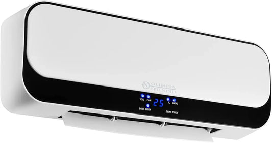 Termoventilatore Ceramico da Parete con WiFi e Timer - 2000 W, Bianco