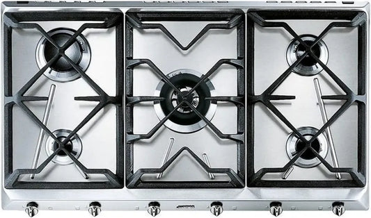 SMEG SRV596GH5 Piano Cottura a Gas Universale in Acciaio Inox