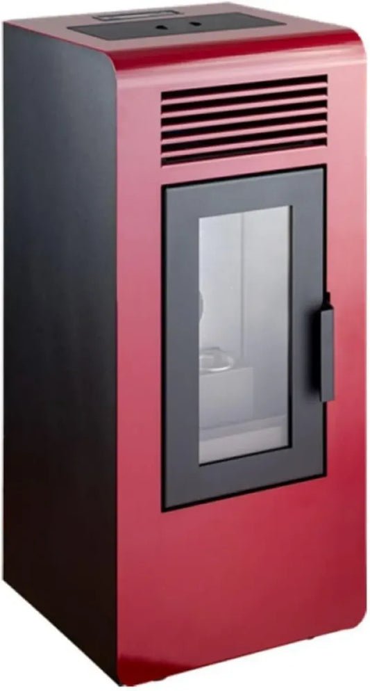 Stufa a Pellet Ventilata 7 kW Qlima, Riscaldamento fino a 58 m², Rosso, Timer e Termostato Programmabili