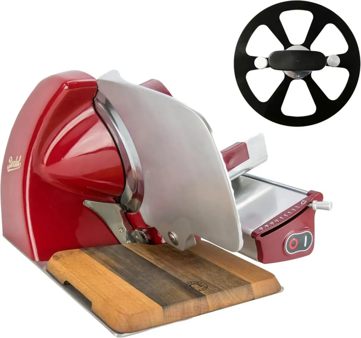 Affettatrice Berkel Home Line 250 Rossa con Base in Legno