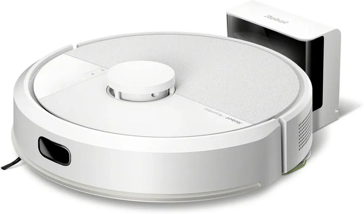 iRobot Roomba 105 Combo Robot Aspirapolvere e Lavapavimenti, Navigazione LiDAR Avanzata, Rileva Tappeti, Pulizia Intelligente con App, Colore Bianco