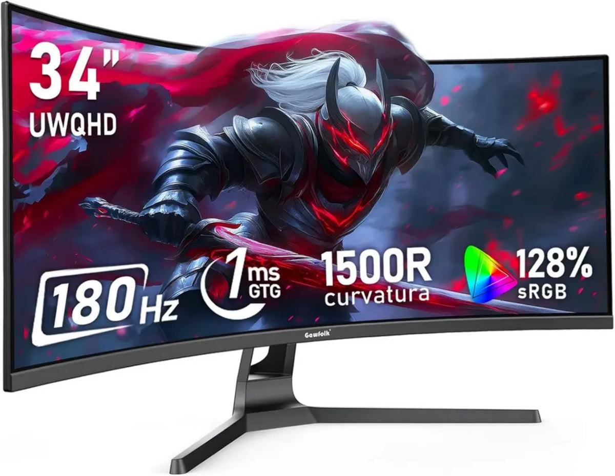 Monitor Curvo 34'' UWQHD 180Hz per Gaming Gawfolk