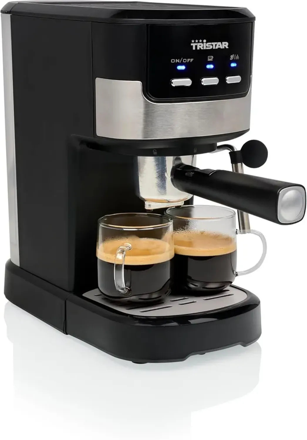 Macchina Espresso Tristar 2 Tazze Compatibile Capsule e Caffè Macinato 1100W