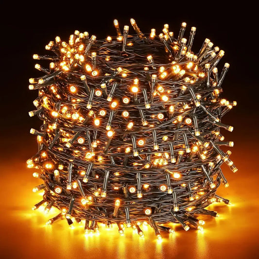 Luci Natalizie 1000 LED, Catena Luminosa Impermeabile 100m con 8 Modalità