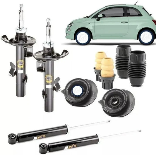 Set Completo Ammortizzatori per Fiat 500 2007+ Anteriori e Posteriori