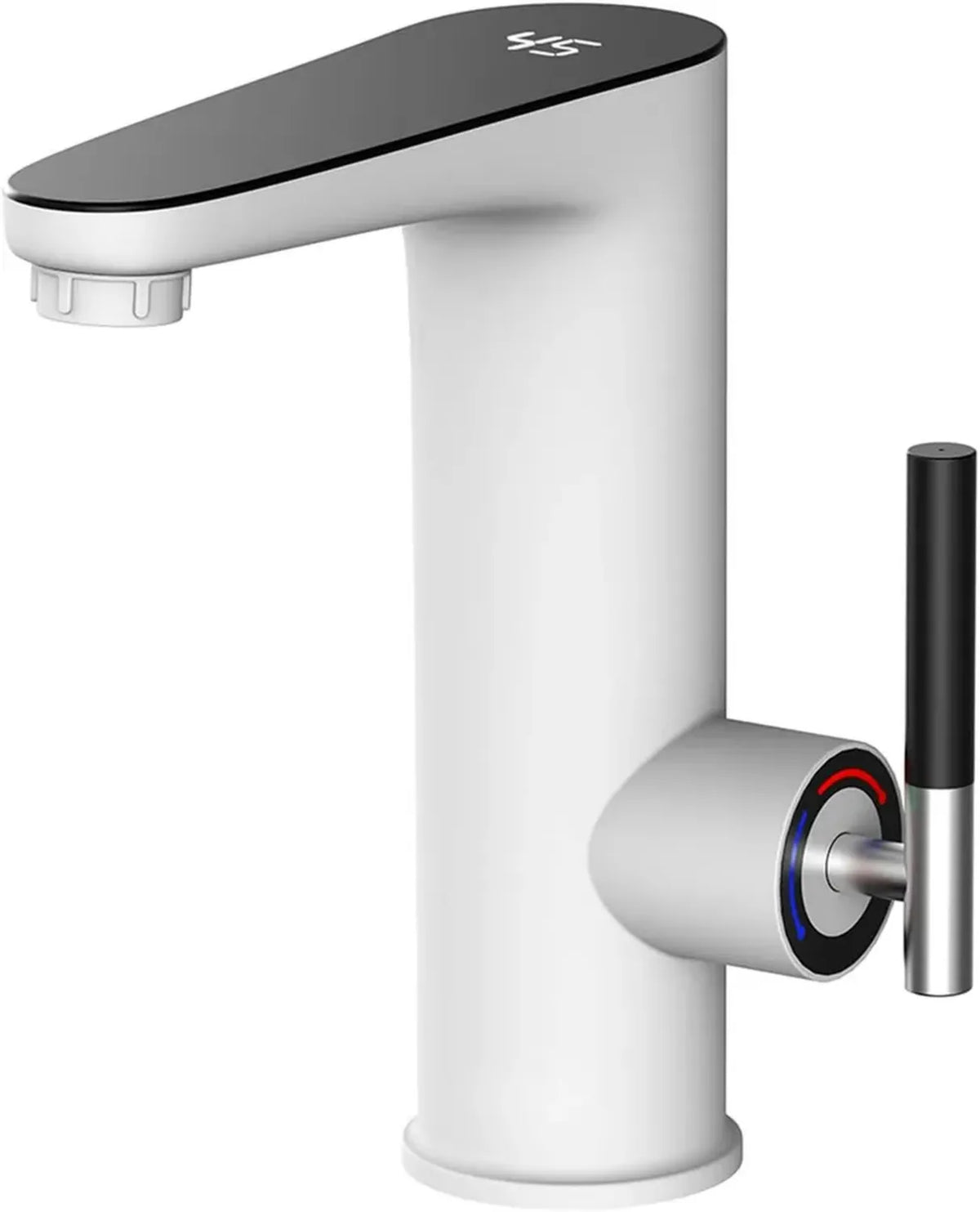 Miscelatore Bagno Bianco 3000W con Scaldabagno Istantaneo e Girevole 360°, IPX4 Impermeabile