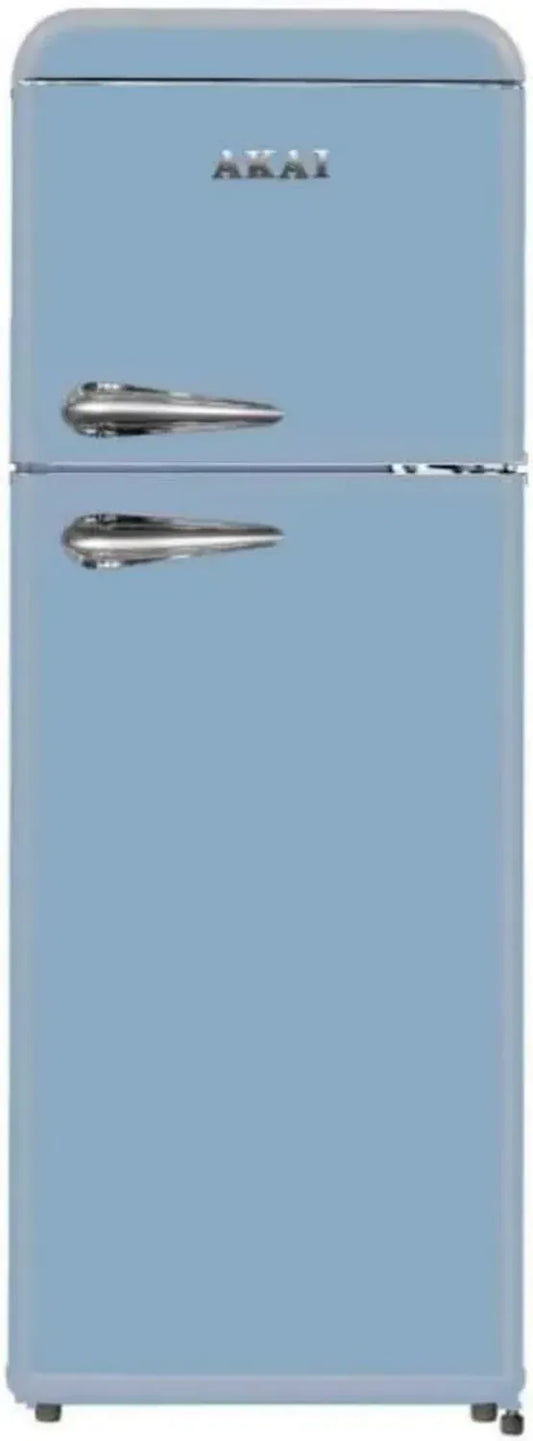 Akai Frigorifero Doppia Porta Vintage Classe F, 240L, Blu