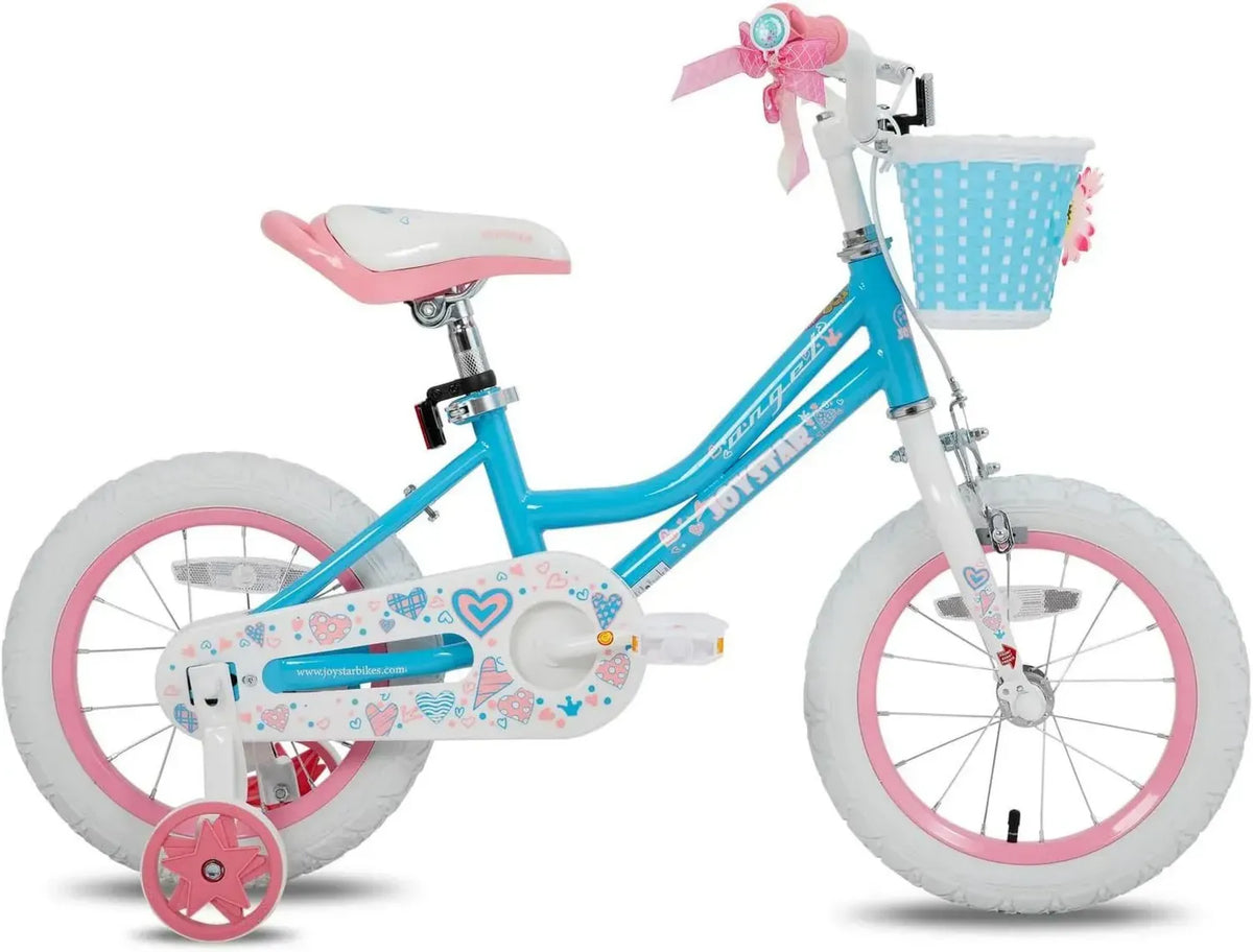 JOYSTAR Bicicletta per Bambine 12-20 Pollici con Ruote Ausiliarie e Cestino, età 2-13