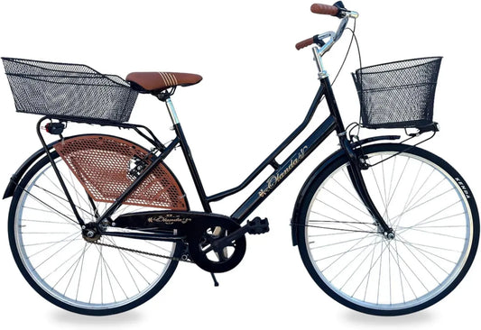 Bicicletta da Donna Vintage con Cestino, Misura 26