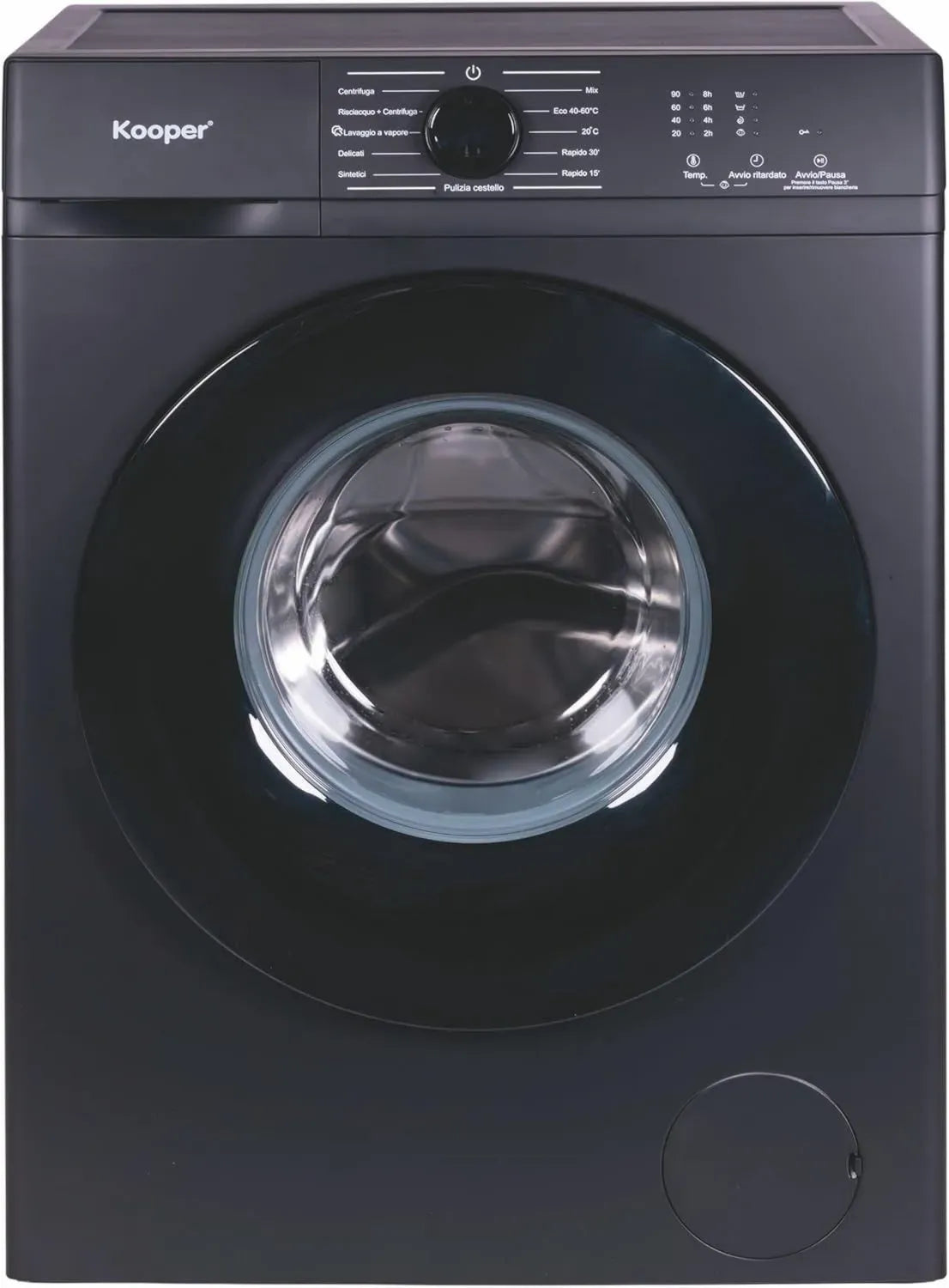 Lavatrice Slim 6 Kg Classe A, 41cm, 1200 Giri, Vapore, Nera